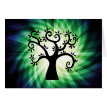 Cute Swirly Tree Cards