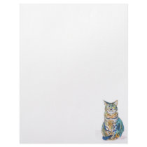 Cute Tabby Cat Custom Letterhead