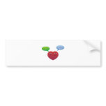 cute talking conversation heart bumper stickers