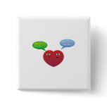 cute talking conversation heart pinback button
