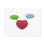 cute talking conversation heart post cards