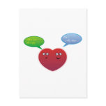 cute talking conversation heart postcards