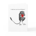 Cute Tarsier Bush Baby Valentine Card