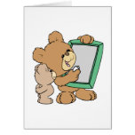 cute teacher teddy bear with chalkboard greeting cards
