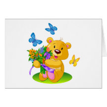 Cute teddy bear card