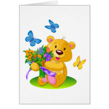 Cute teddy bear cards