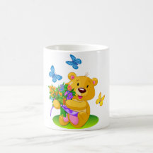 Cute teddy bear coffee mug