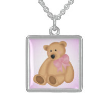 Cute Teddy Bear, For Baby Girl Pendants
