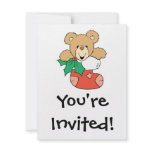 Cute Teddy Bear in Stocking Announcements