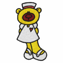 Cute Teddy Bear Nurse Embroidered Shirt