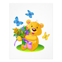 Cute teddy bear personalized letterhead