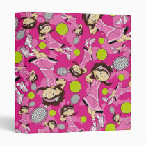 Cute Tennis Girl Binder binders