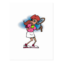 Cute Tennis Girl Postcards
