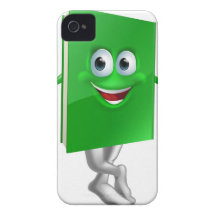 Cute thumbs up green book character iPhone 4 covers