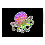 cute tie dye octopus greeting card