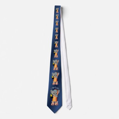 cute tie Wufus pussy cat in pj's Father's Day by moonlake