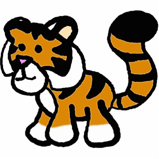 Cute Tiger Photo Cut Outs
