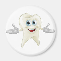 Cute tooth dental mascot refrigerator magnet