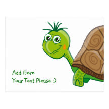 Cute Tortoise - kids postcard
