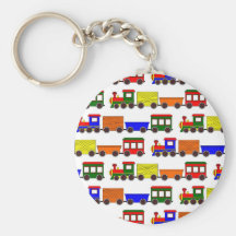 Cute Train Print Keychain