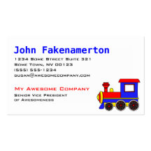 Cute Train Themed Business Card
