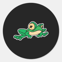 cute tree frog round sticker
