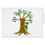 Cute Tree Hugger Design Greeting Cards