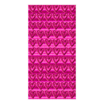 Cute Trendy Tie Dye Pink Hearts Photo Card Template