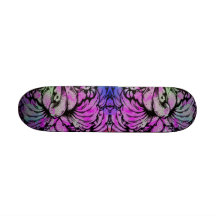 Cute Trendy Watercolor Floral Skateboards