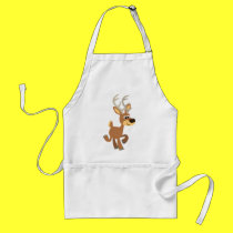 Cute Trotting Cartoon Deer Apron