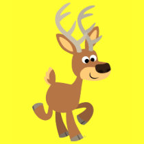 Cute Trotting Cartoon Deer Women T-Shirt