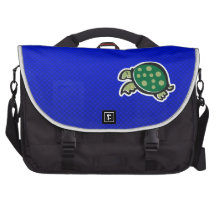 Cute Turtle; Blue Bags For Laptop