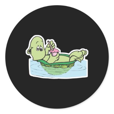 cute turtle drinking milkshake stickers by doonidesignsanimals