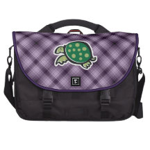 Cute Turtle; Purple Laptop Bags