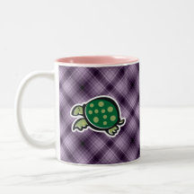 Cute Turtle; Purple Mugs