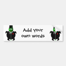 Cute turtle wearing a tuxedo! bumper stickers
