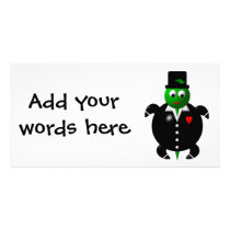 Cute turtle wearing a tuxedo!