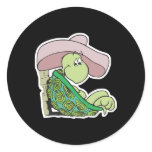 cute turtle wearing sombrero stickers