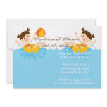CUTE Twin Girls Pool Party Birthday Invitation