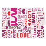 Cute typography love valentines card