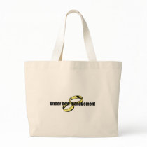 Cute "Under New Management" Wedding design Bag