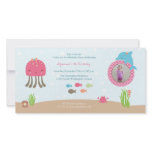 Cute under the Sea girls birthday party invitation Photo Cards