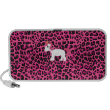 Cute unicorn pink leopard print speaker system
