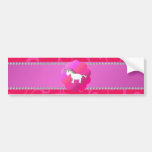 Cute unicorn pink swirls bumper stickers