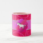 Cute unicorn pink swirls coffee mugs