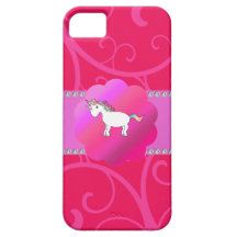 Cute unicorn pink swirls iPhone 5 cover