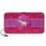Cute unicorn pink swirls speaker system