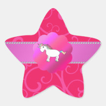 Cute unicorn pink swirls sticker