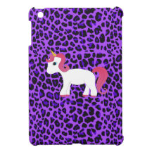 Cute unicorn purple leopard cover for the iPad mini