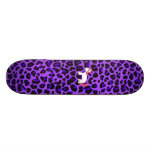 Cute unicorn purple leopard skateboards